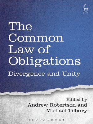cover image of The Common Law of Obligations